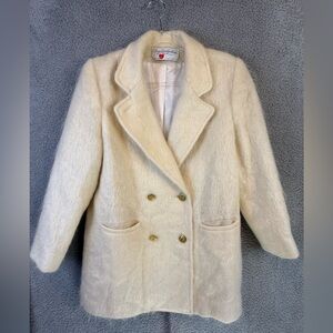 Elegant vintage womens mohair coat wool made in usa